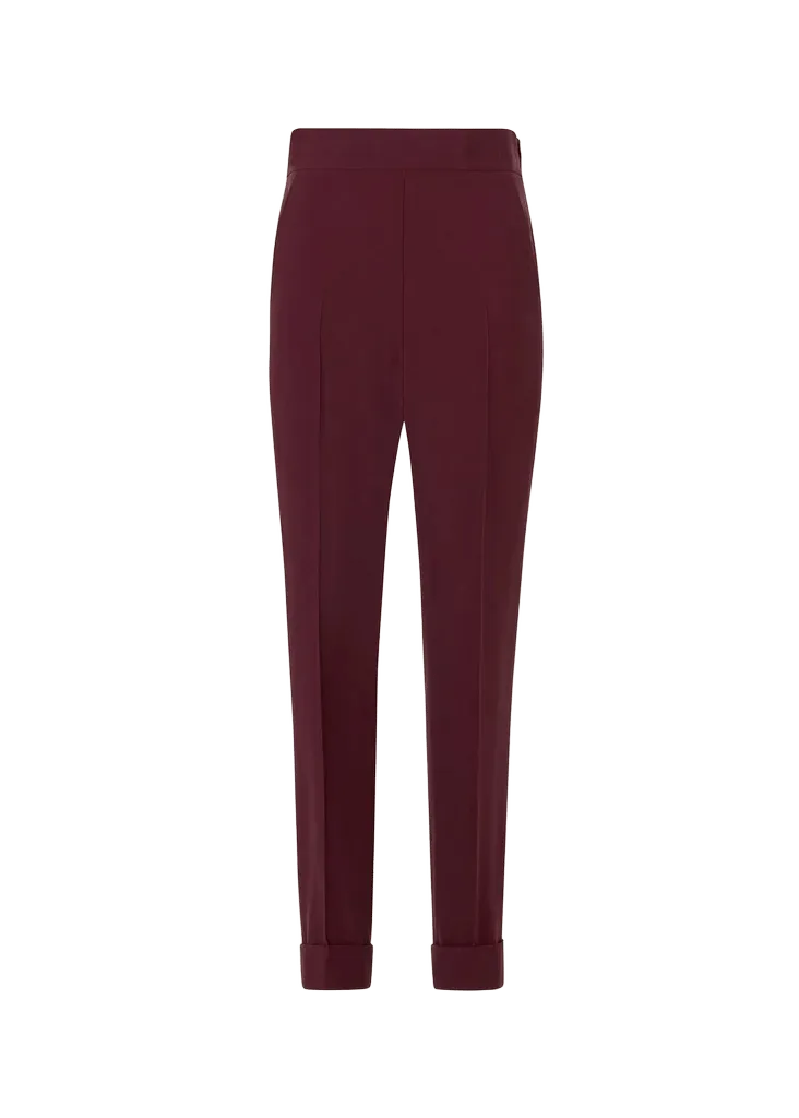 Akris Viscose-Crepe Tapered Leg Ankle Cuffed Pants