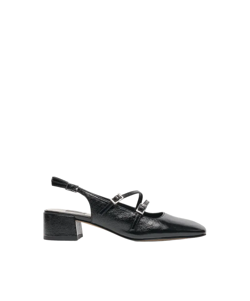 DRIAH HEELS BLACK LEATHER