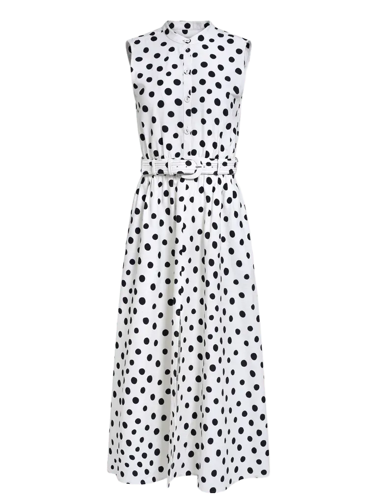 Jill Dress in Tusk Polka