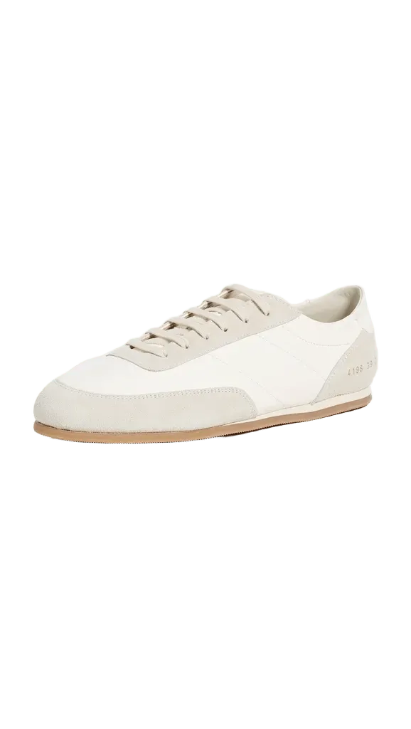 Leather and Suede Minimal Runner Sneakers