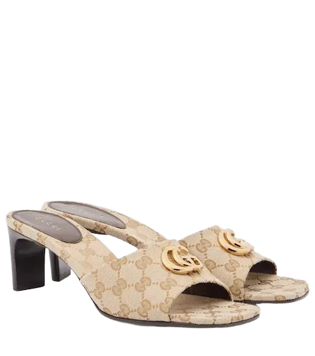 Marmont Double G GG canvas mules