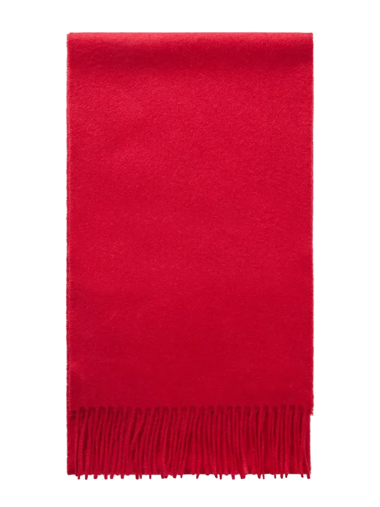 Fringed cashmere scarf