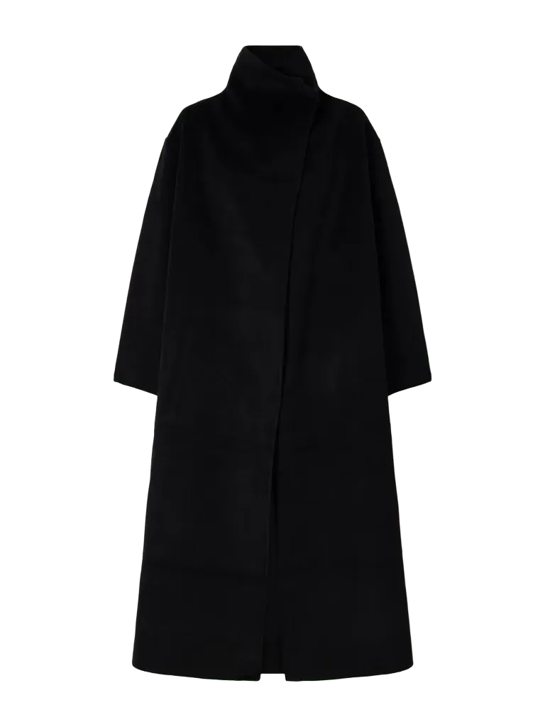 Kaity brushed wool and cashmere-blend coat