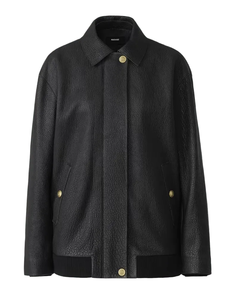 Rosemary-PB Pebble Leather Jacket