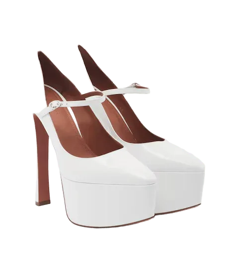 Cynthia leather platform Mary Jane pumps