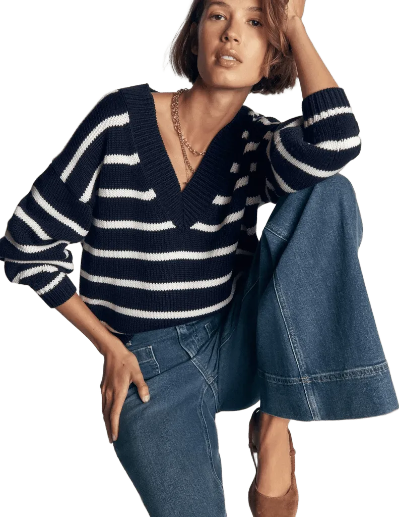 Lucy Cotton V-neck Sweater