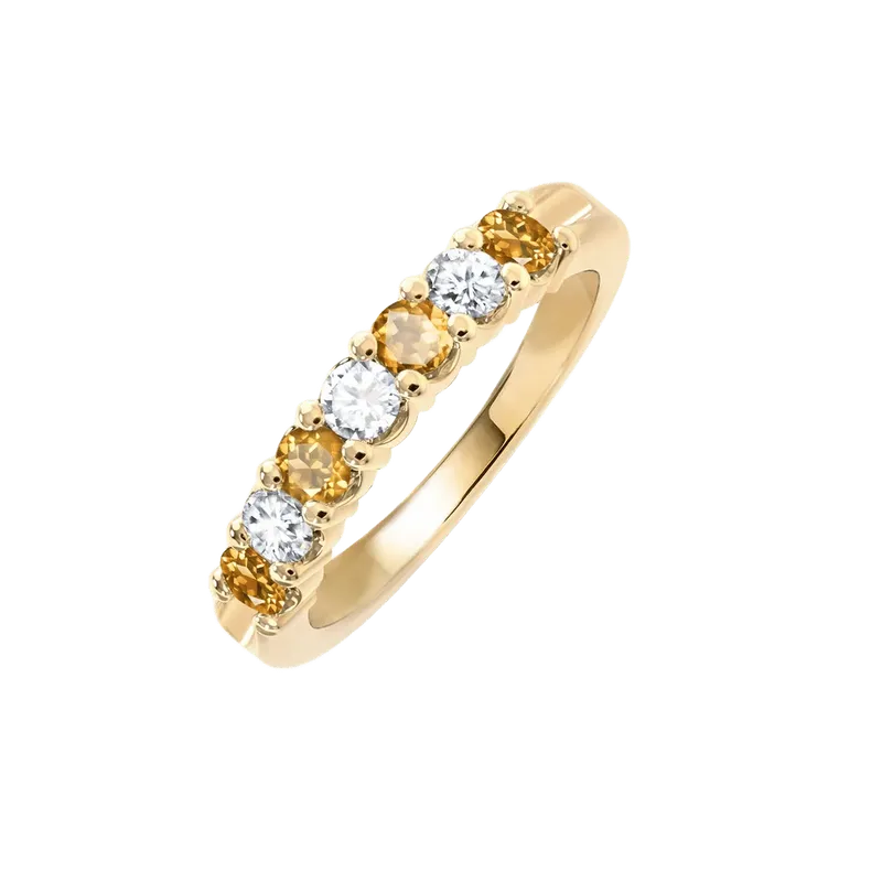 Rosecliff Luxe Diamond & Citrine Stackable Ring