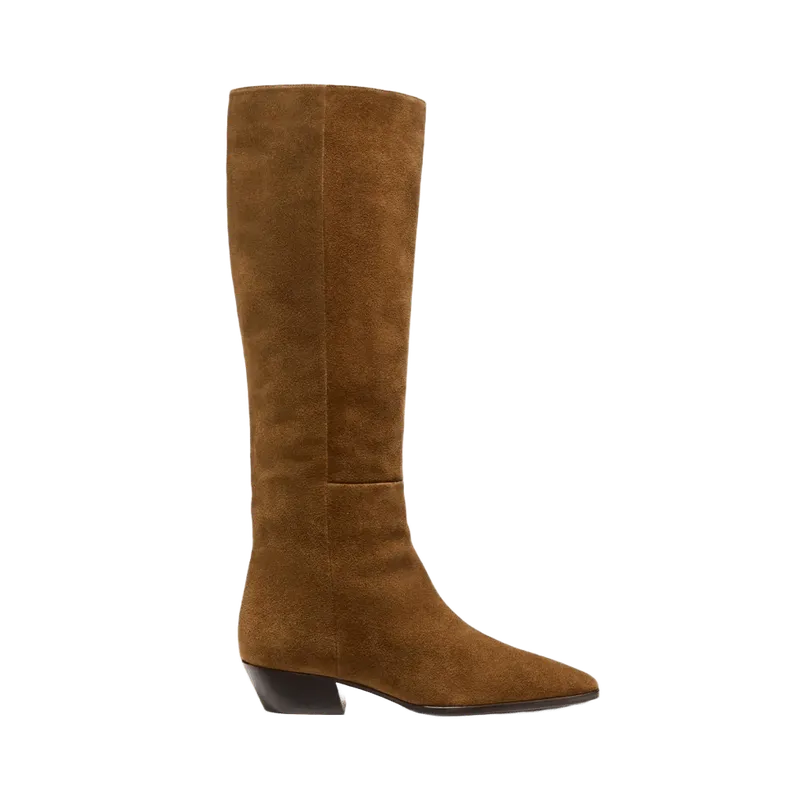 The Sierra Knee-High Boot - Cedar Suede