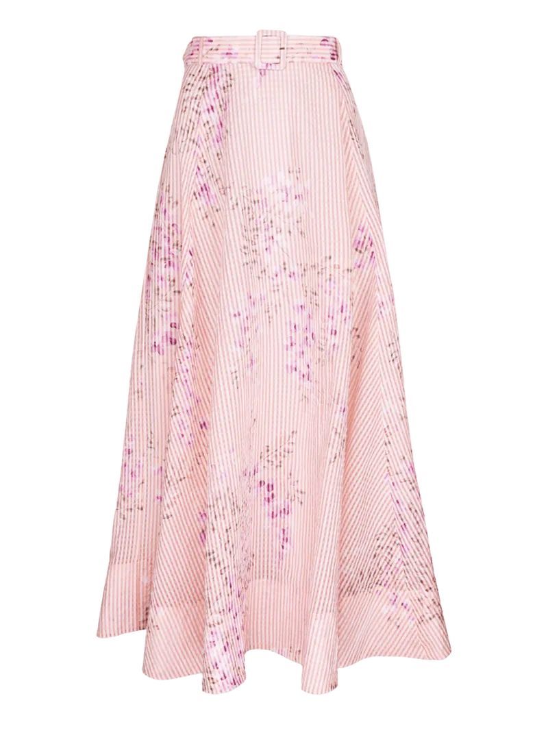 Checks Maxi Skirt in Flourish