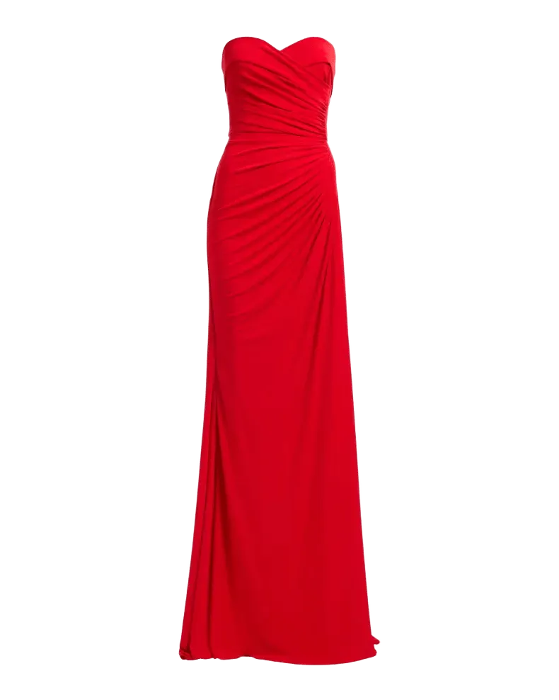 Strapless Draped Trumpet Gown