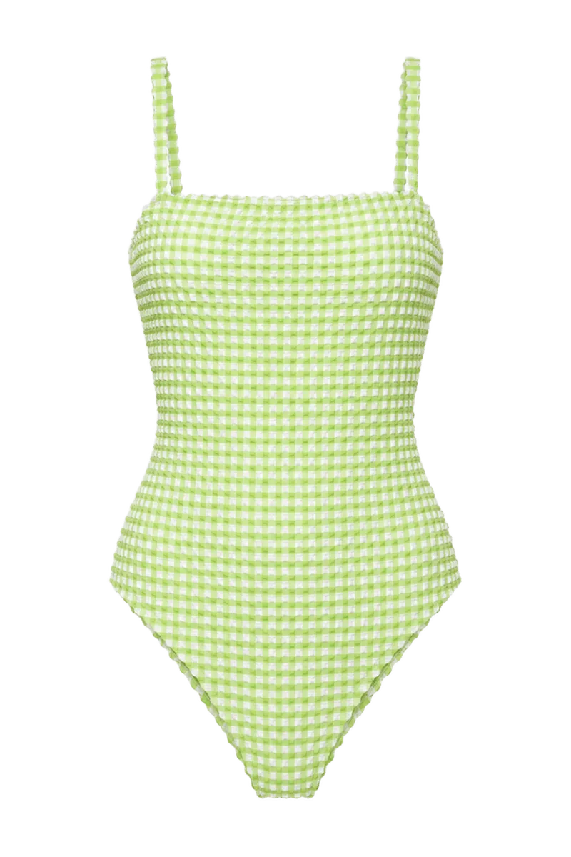 The Giana One Piece - Lime Gingham