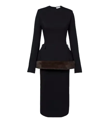 Peplum midi dress