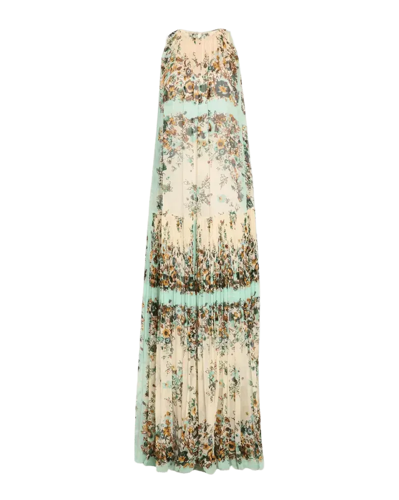 Floral-Print Gossamer Maxi Gown