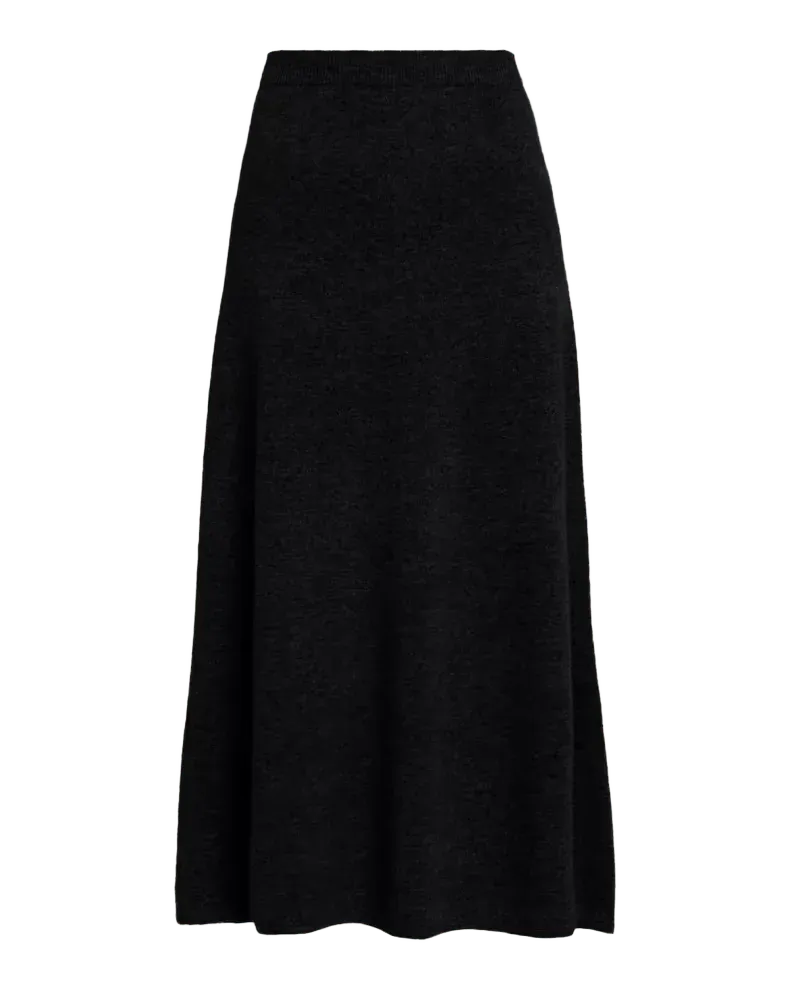 Knit Wool-Blend Midi Skirt