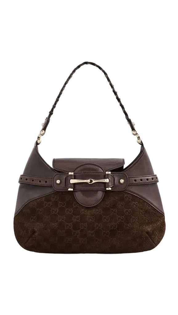 Gucci Suede Shoulder Bag