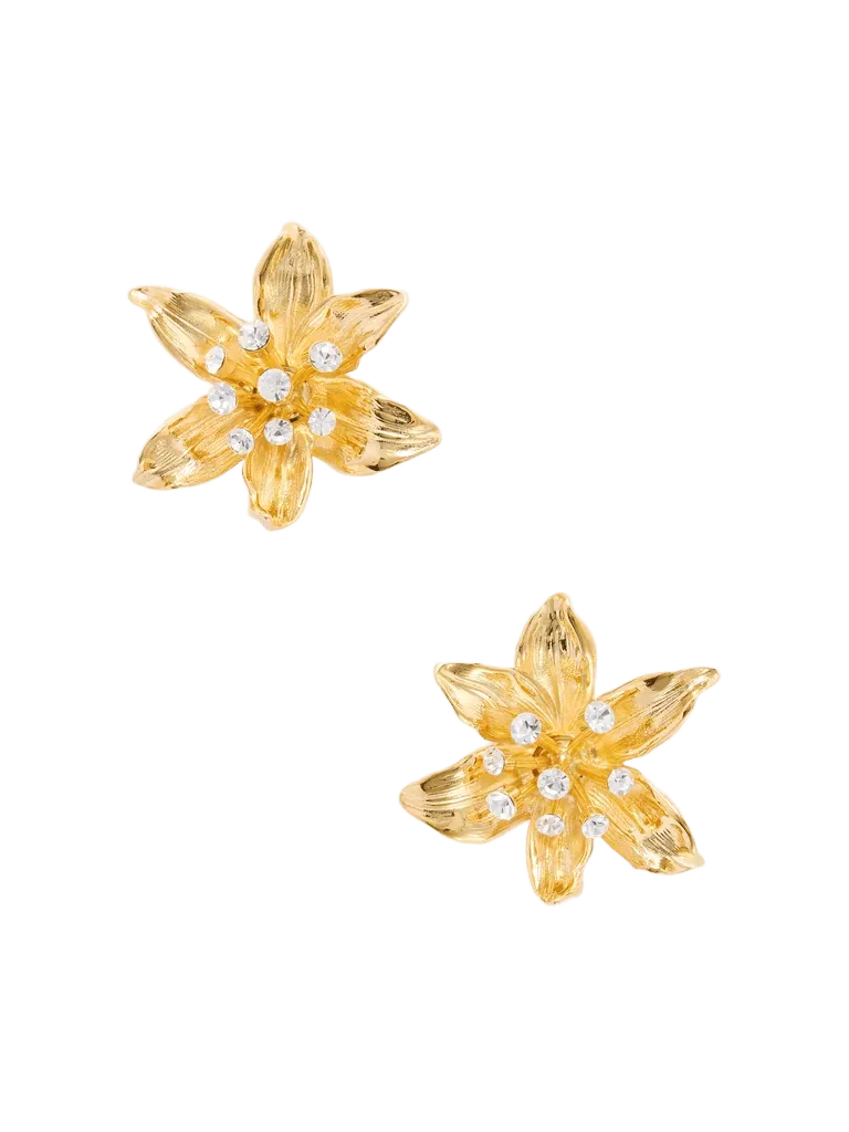 Lily crystal-embellished gold-tone earrings - gold - One Size
