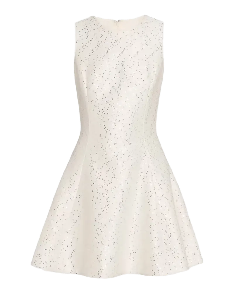 Sleeveless Sequined Tweed Mini Dress