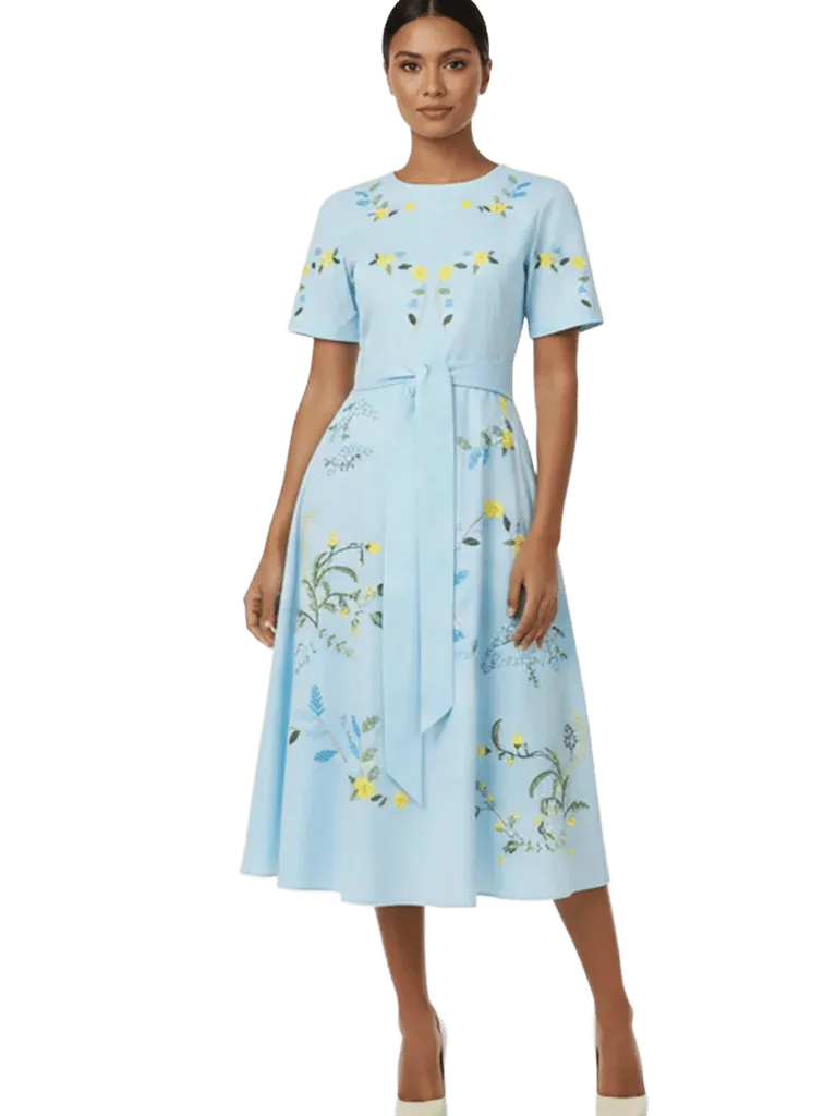 The Huna Dress in Blue Delias