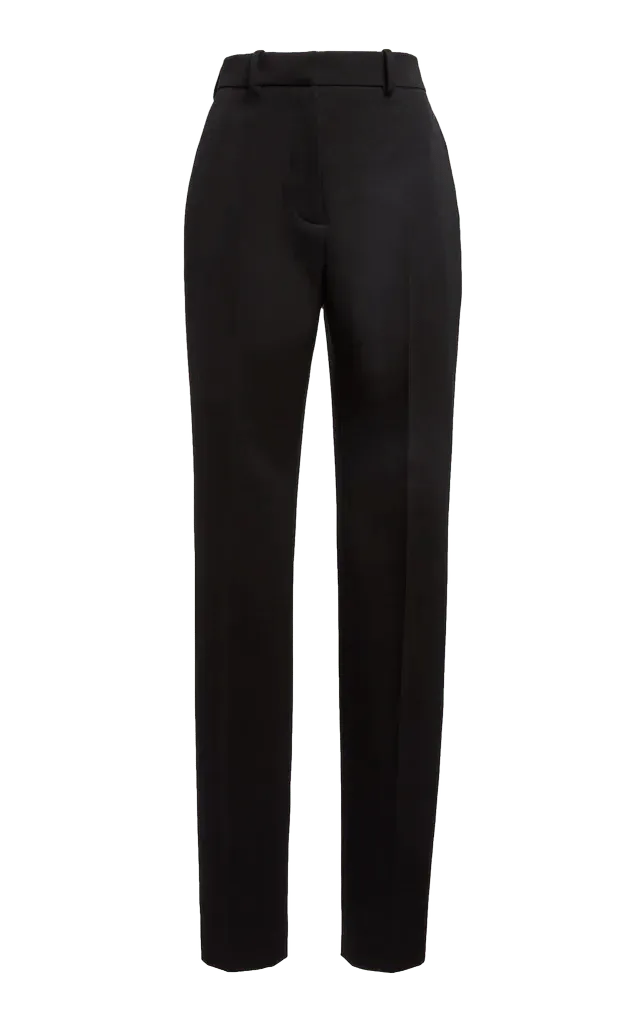 Wool Skinny-Leg Cigarette Pants