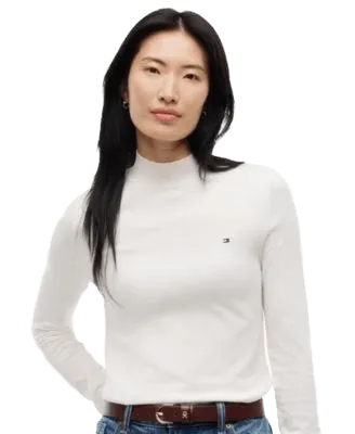 Tommy Hilfiger Women's Mock Neck Long-Sleeve Slim-Fit Sweater