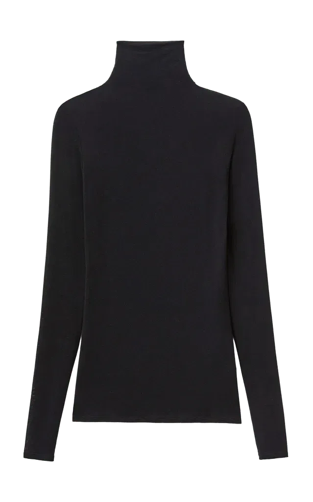Jersey Elongated Turtleneck