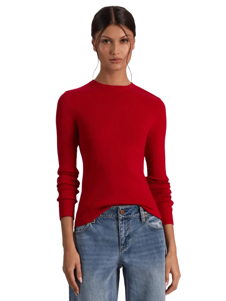 SHERMAN WOOL PULLOVER - HIBISCUS