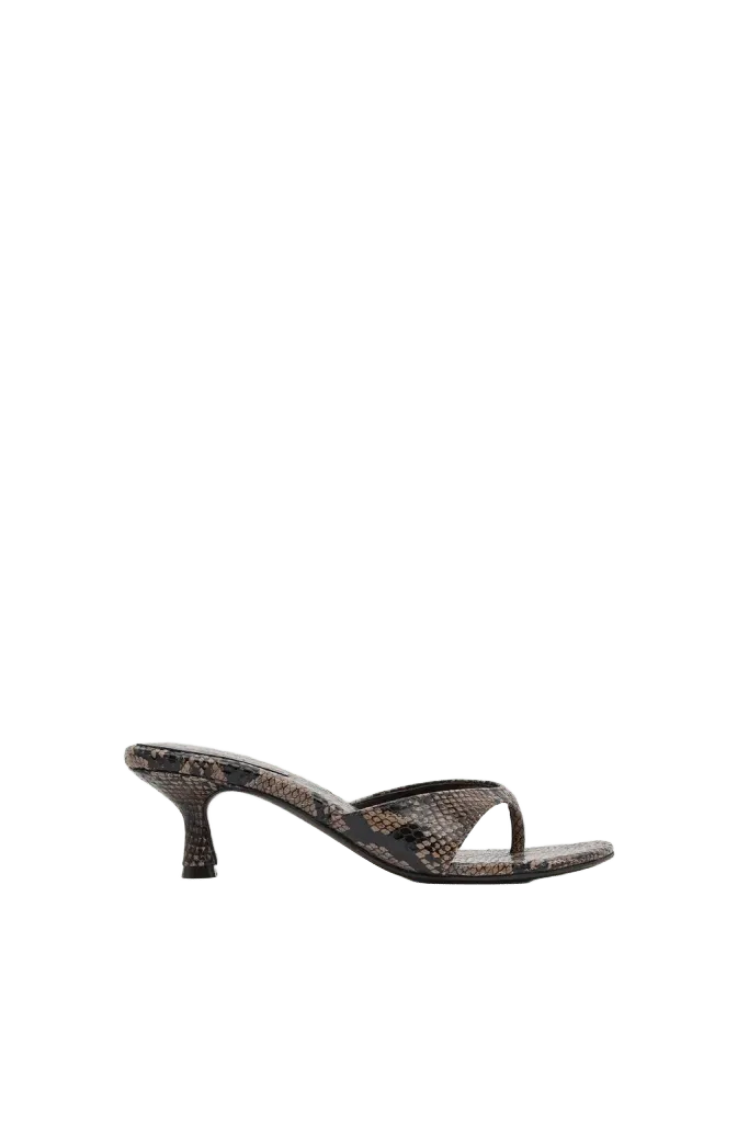 PRE-ORDER: Everyday Thong Heel 50 - Python Embossed