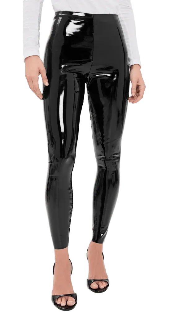 Petite Faux Patent Leather Leggings
