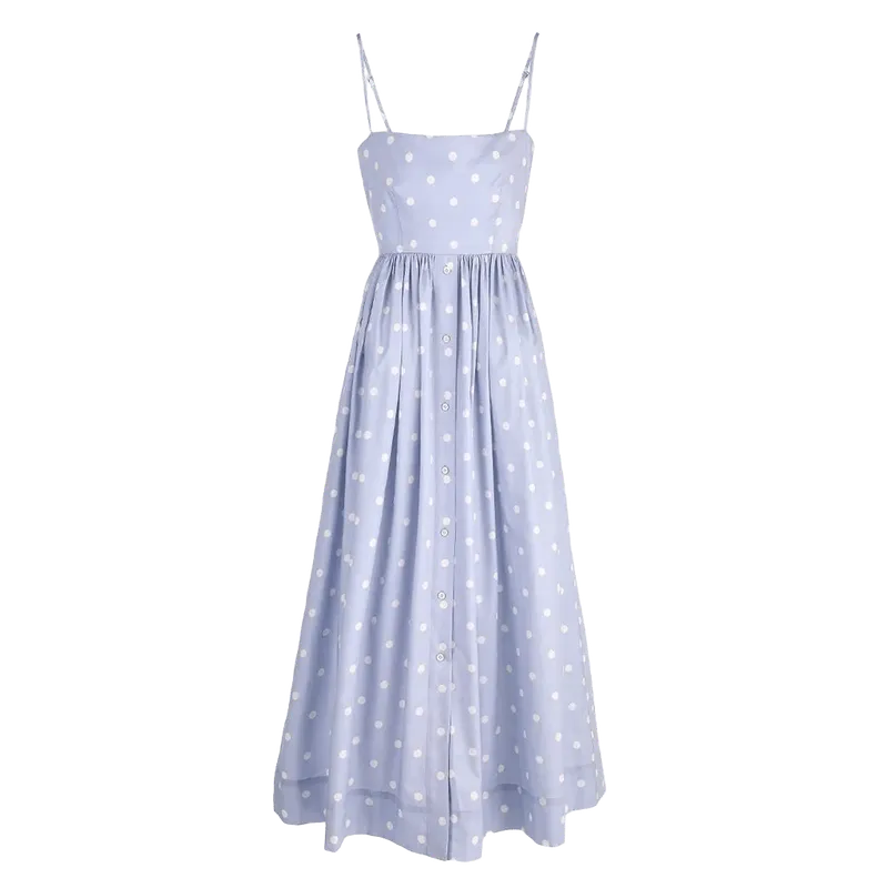 Alexandra Dress in Periwinkle Dot