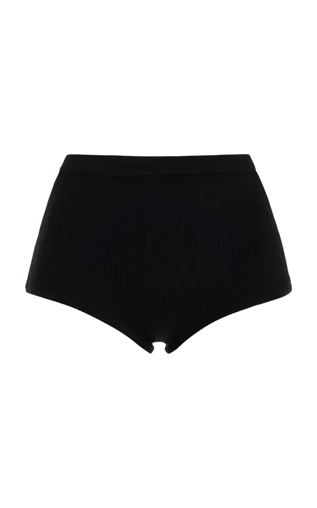 Aris Knit Short in Black Merino Wool