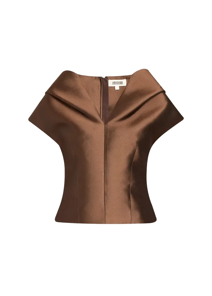 Silk-Blend Husk Top