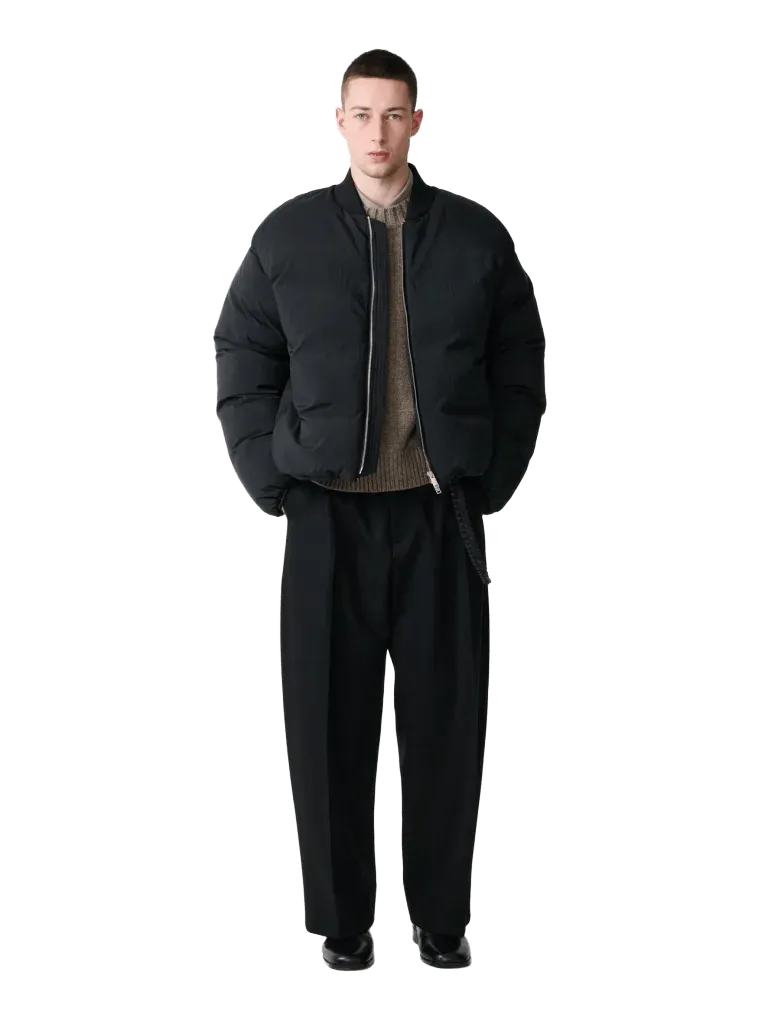 Frye Down Bomber Jacket in Black
