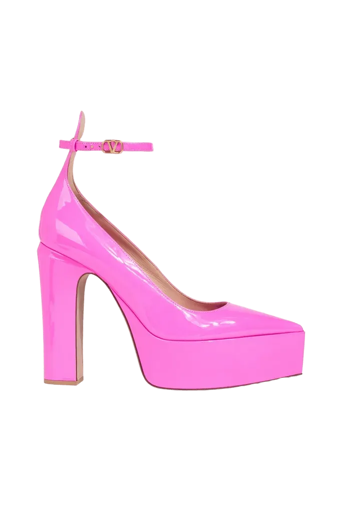 Valentino Garavani Tan-Go Patent Leather Platform Pumps