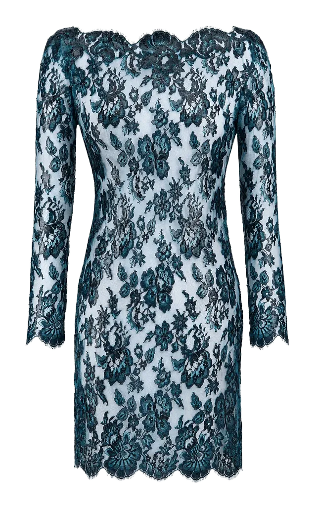Silicone-Coated Lace Mini Dress