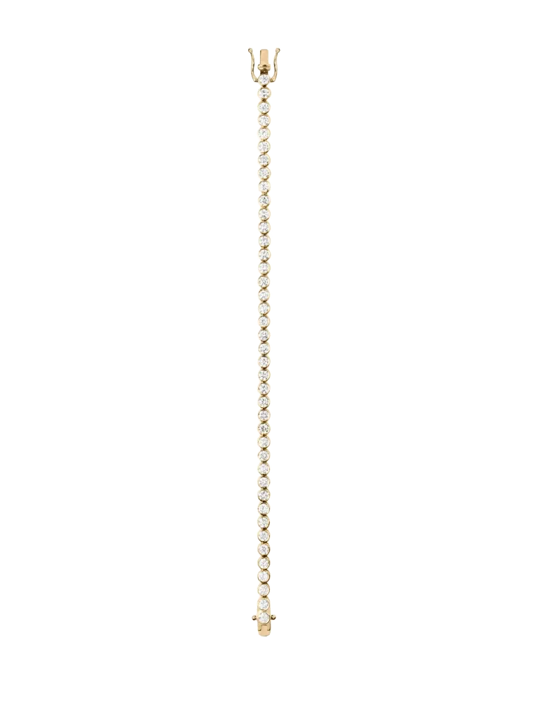 14K JAMES BEZEL RIVIÈRE BRACELET IN LAB DIAMOND, 14K YELLOW GOLD