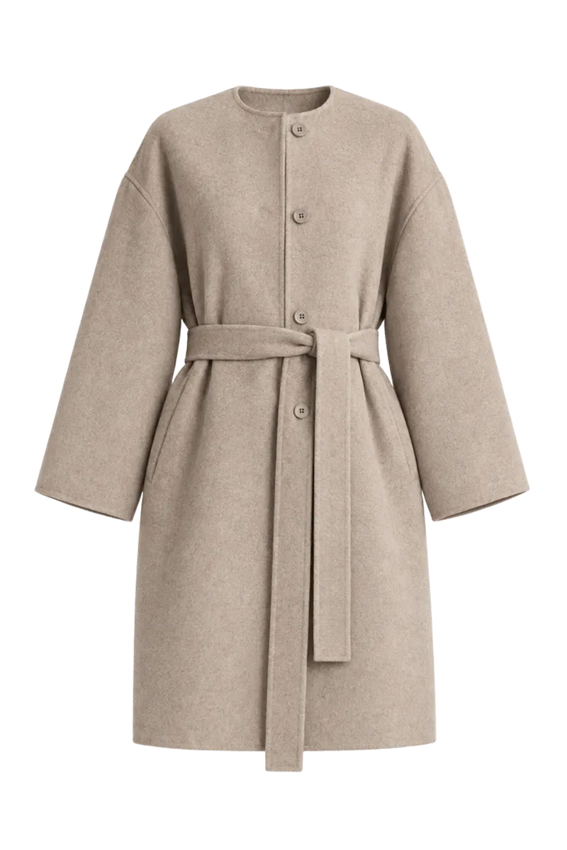 V. Chapman x Kristopher Brock Campos Coat in Oatmeal
