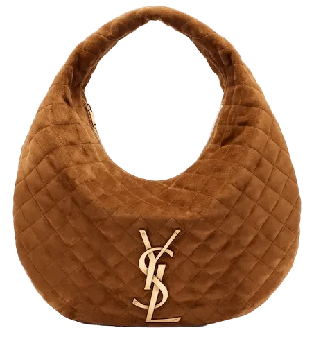 Icare Medium quilted suede shoulder bag