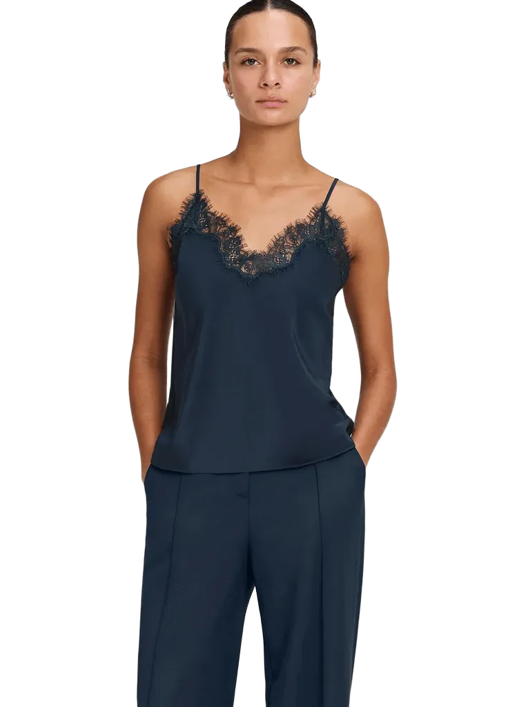 Annabelle Silk and Lace Camisole Top