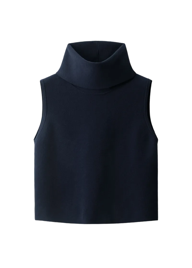 High Neck Knit Vest