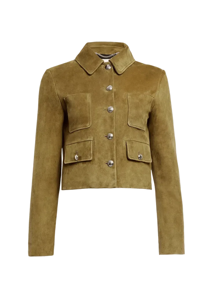 Astley Single-Breasted Suede Jacket