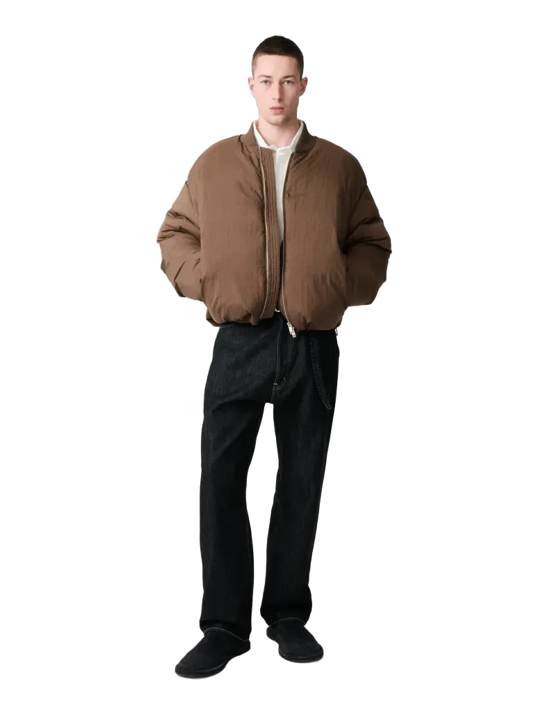 Frye Down Bomber Jacket in Bark