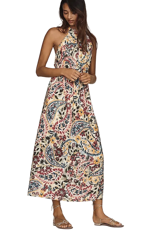 Anthropologie x Farm Rio Halter Maxi Dress