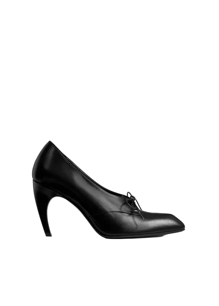 Colt Pump in Black Glazed Leather