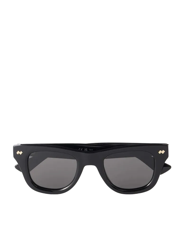 Dizzy square-frame recycled acetate sunglasses