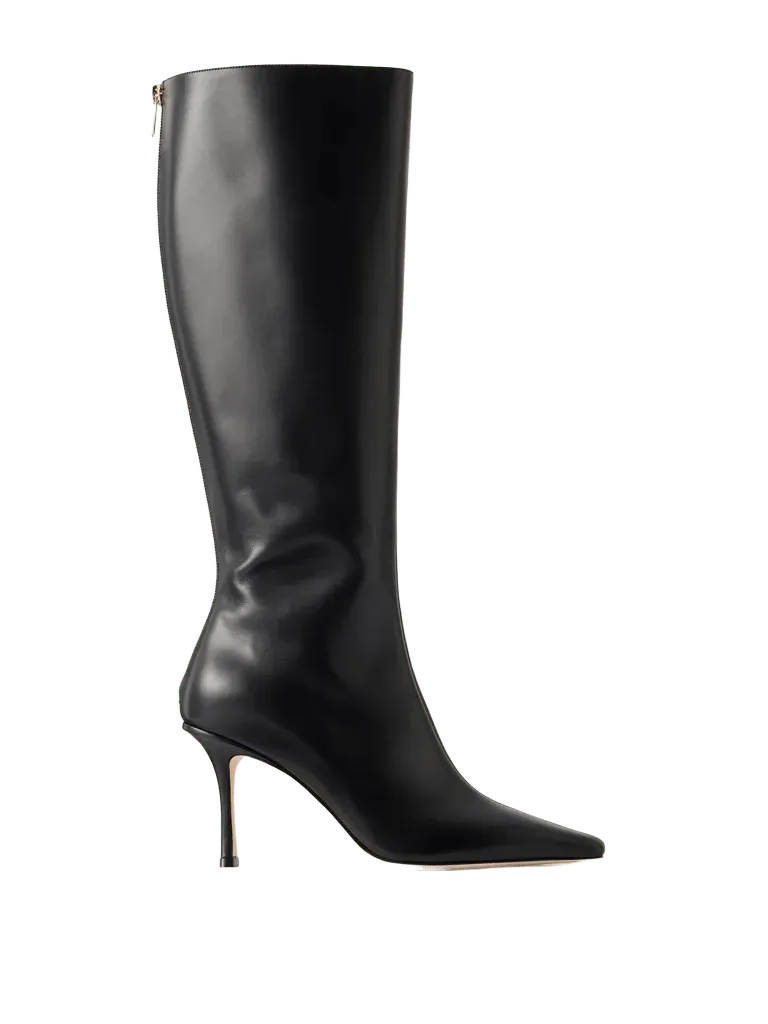 Agathe 85 leather knee boots