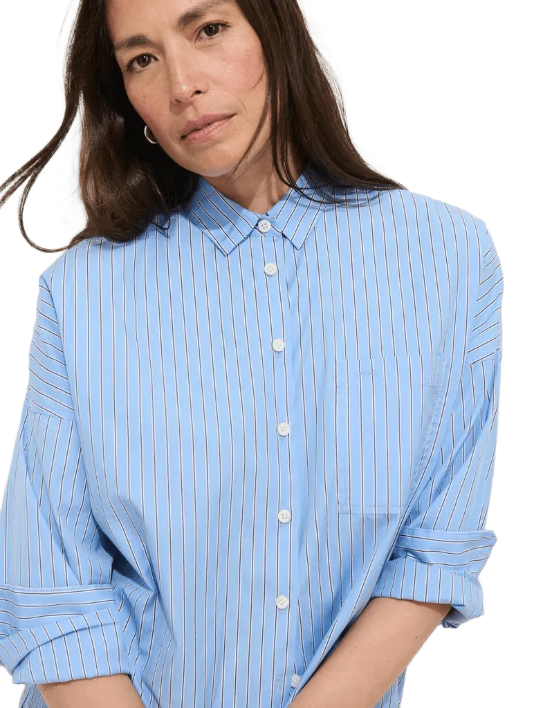 Jo Striped Shirt In Cotton Poplin