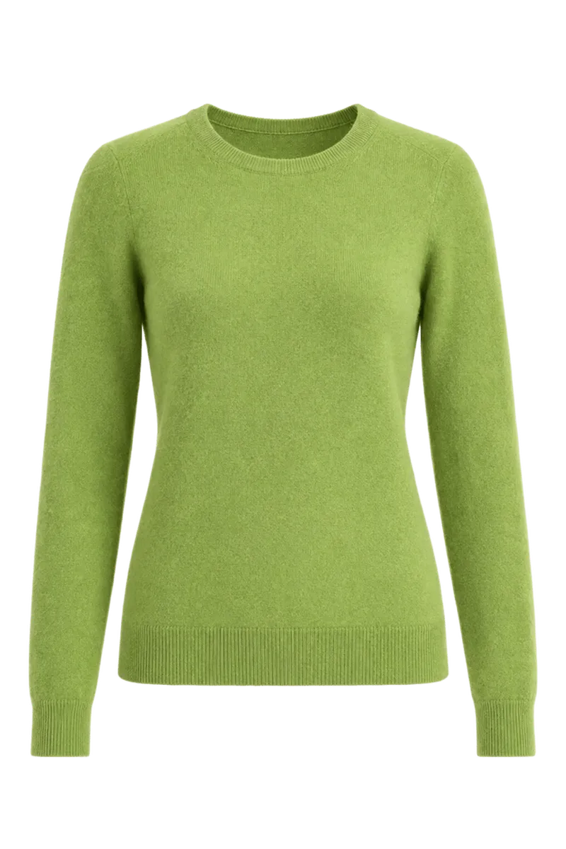 Peridot Cashmere Elizabeth Crewneck