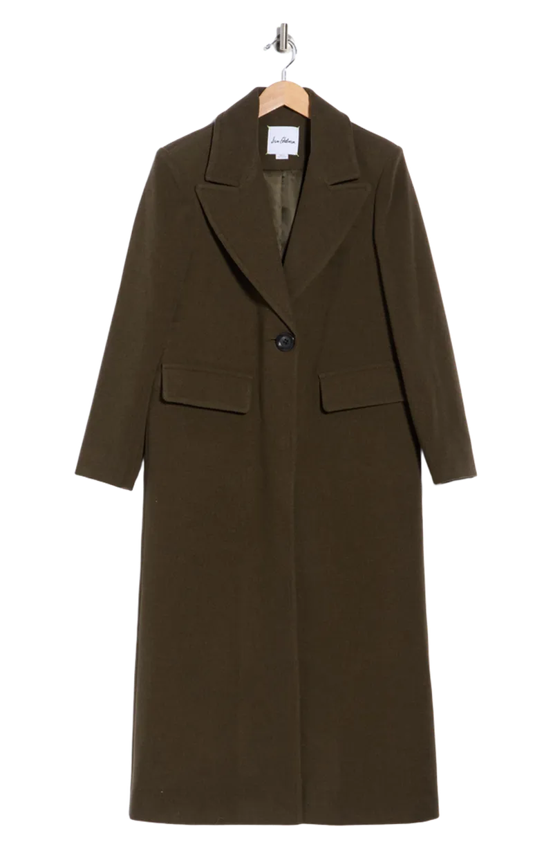 Single Button Maxi Reefer Coat