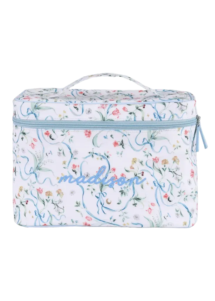 Vanity Case in Lily of the Valley Ribbon Bouquet