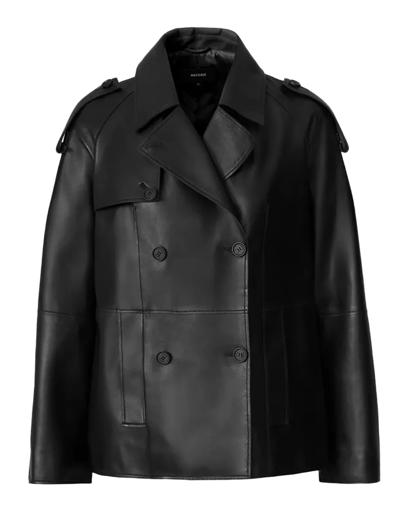 Dolores Double-Breasted Leather Jacket